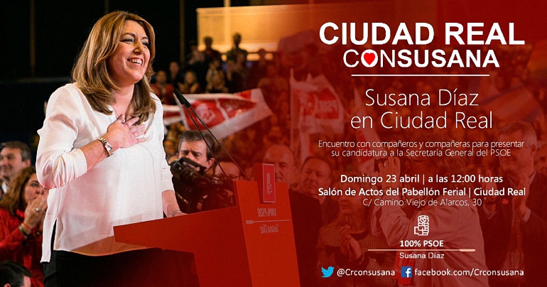 Ciudad Real Susana Díaz estará este domingo con los militantes ciudarealeños para presentarles su candidatura