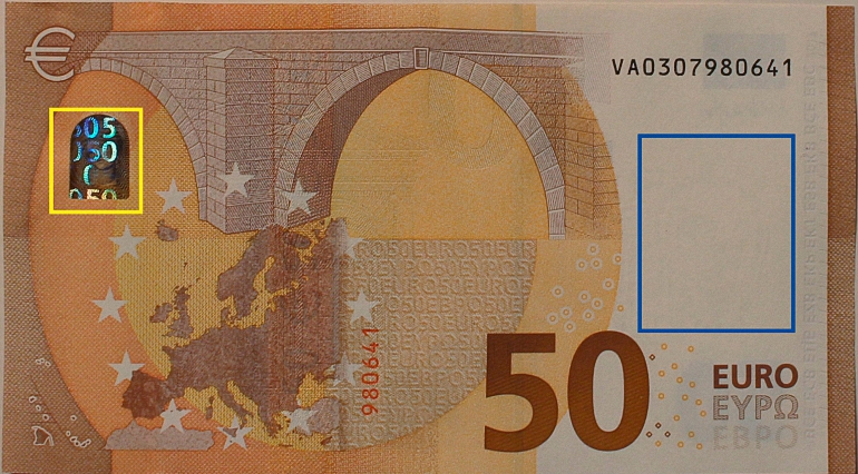 billete nuevo 50 euros cara b