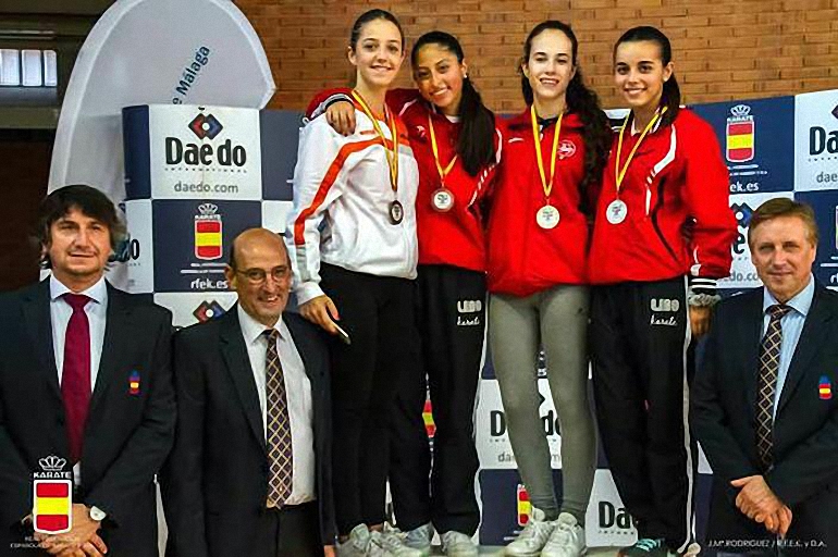 Almagro Un oro y dos cuartos puestos para la Escuela de Kárate en Málaga