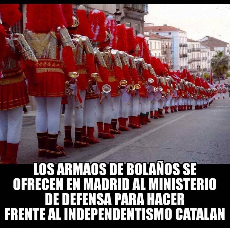 Los Armaos de Bolaños se ofrecen al Ministerio de Defensa para hacer frente al independentismo catalán