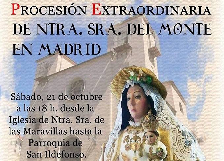 La imágen filial de la Virgen del Monte en Madrid cambia de sede este sábado